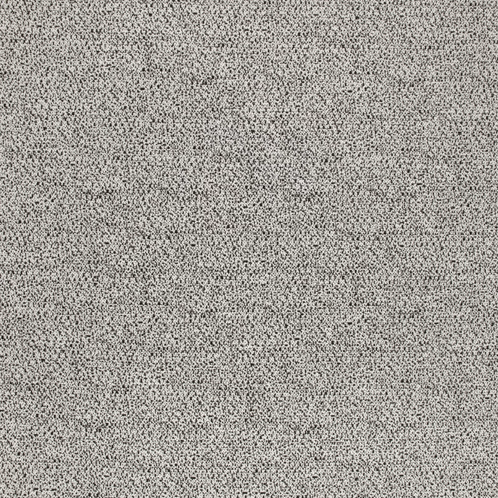 Close-up of charcoal grey woven fabric with dense black and pale flecking