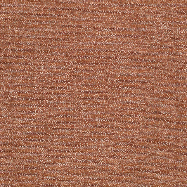 Warm rust-brown woven textile with fine flecked texture and subtle horizontal striations