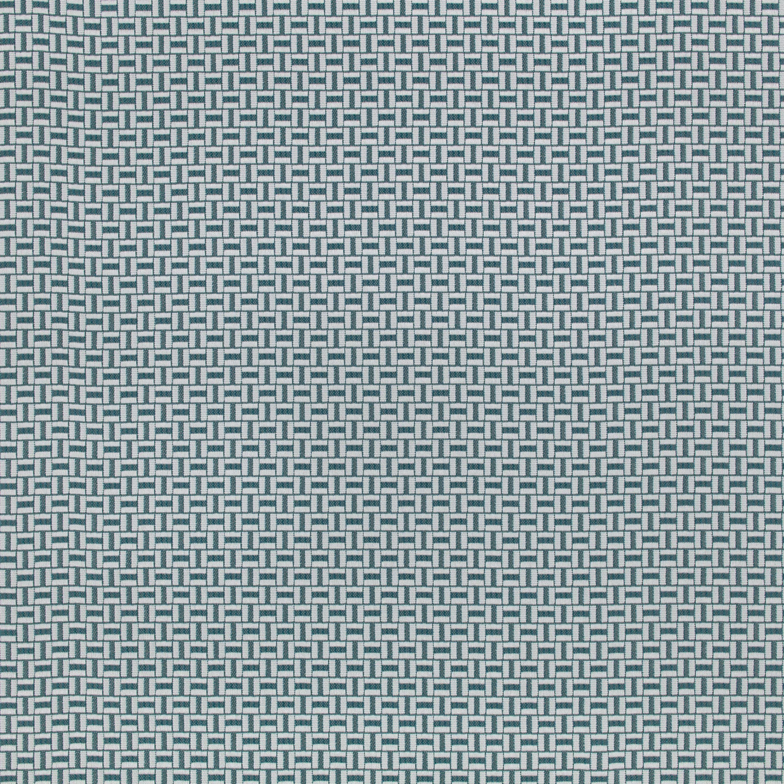 Small interlocking teal and blue-grey rectangular weave in Stack Atlantic