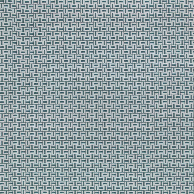 Small interlocking teal and blue-grey rectangular weave in Stack Atlantic