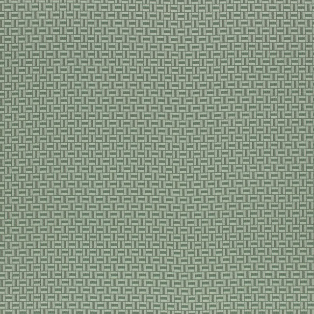 Muted nettle-green fabric with a small interlocking basketweave geometric texture