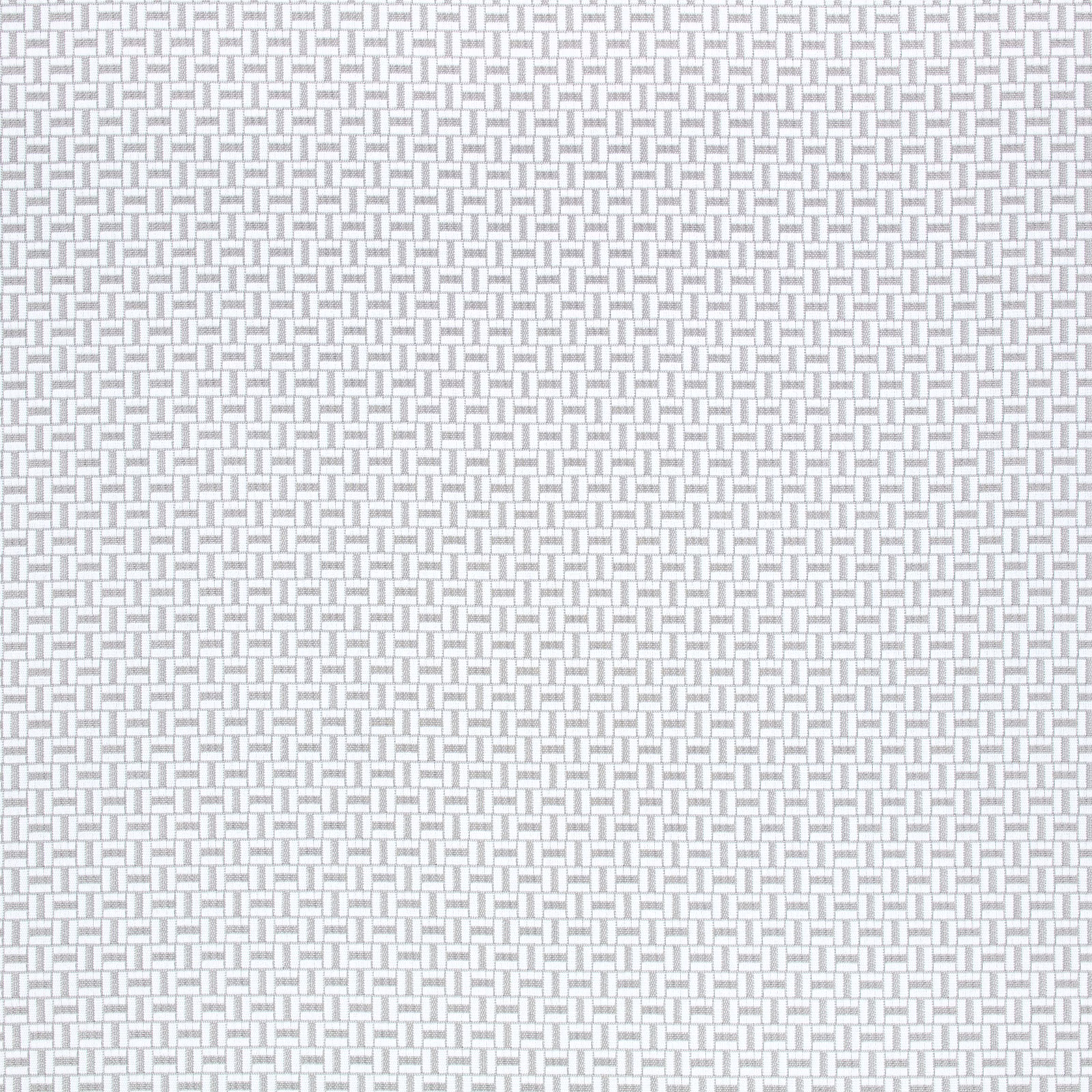 Cool soft grey fabric with a small interlocking geometric basket weave