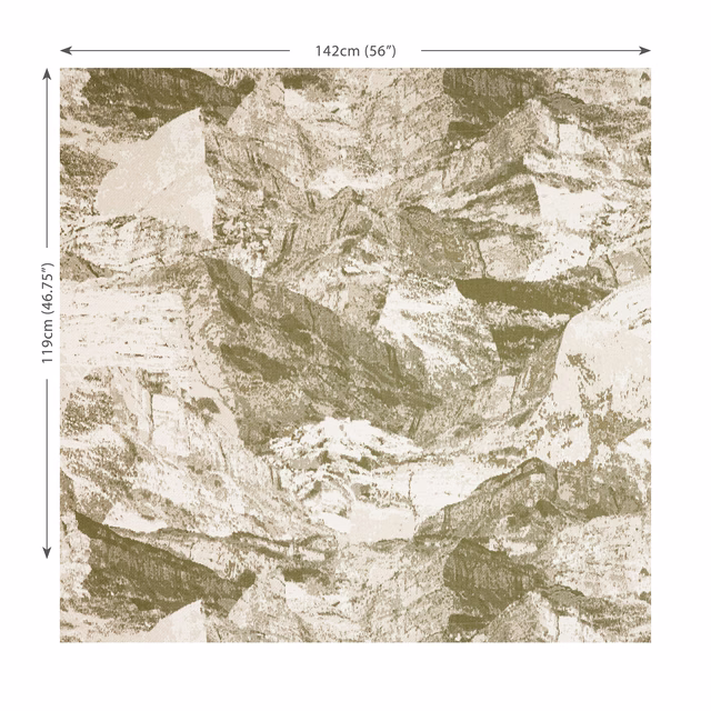 Chalk and military olive fabric with large, rugged painterly abstract forms