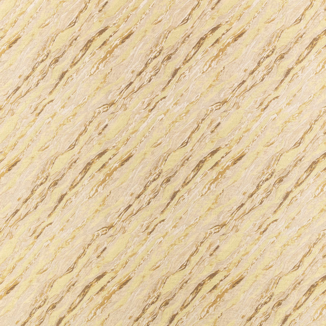 Cream and zest-yellow fabric with diagonal taupe marbled striations