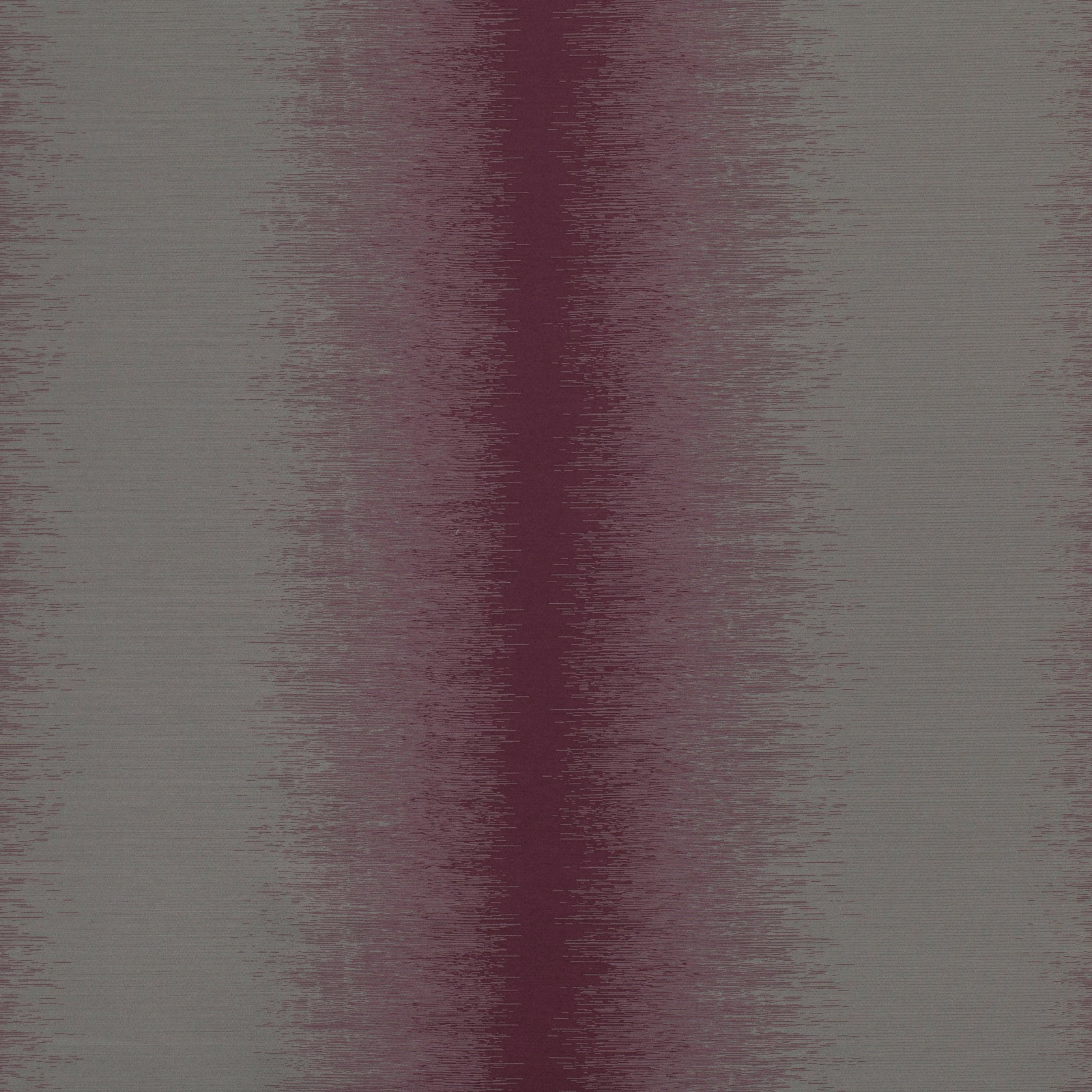 Muted berry vertical stripe textile with smoky grey ground and softly brushed horizontal texture