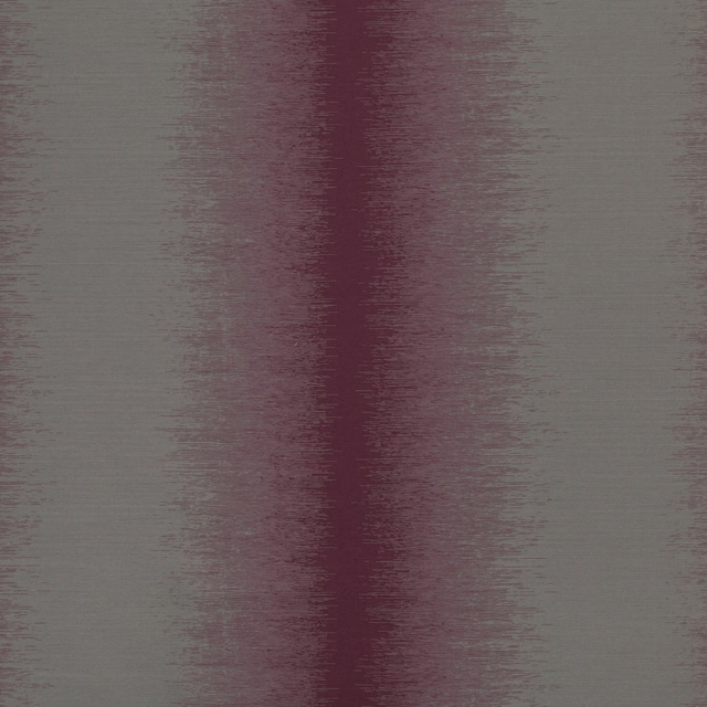 Muted berry vertical stripe textile with smoky grey ground and softly brushed horizontal texture