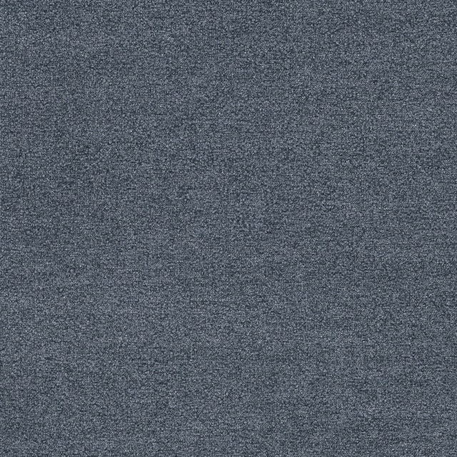 Close view of cool steel-grey fabric with a fine, peppered woven texture