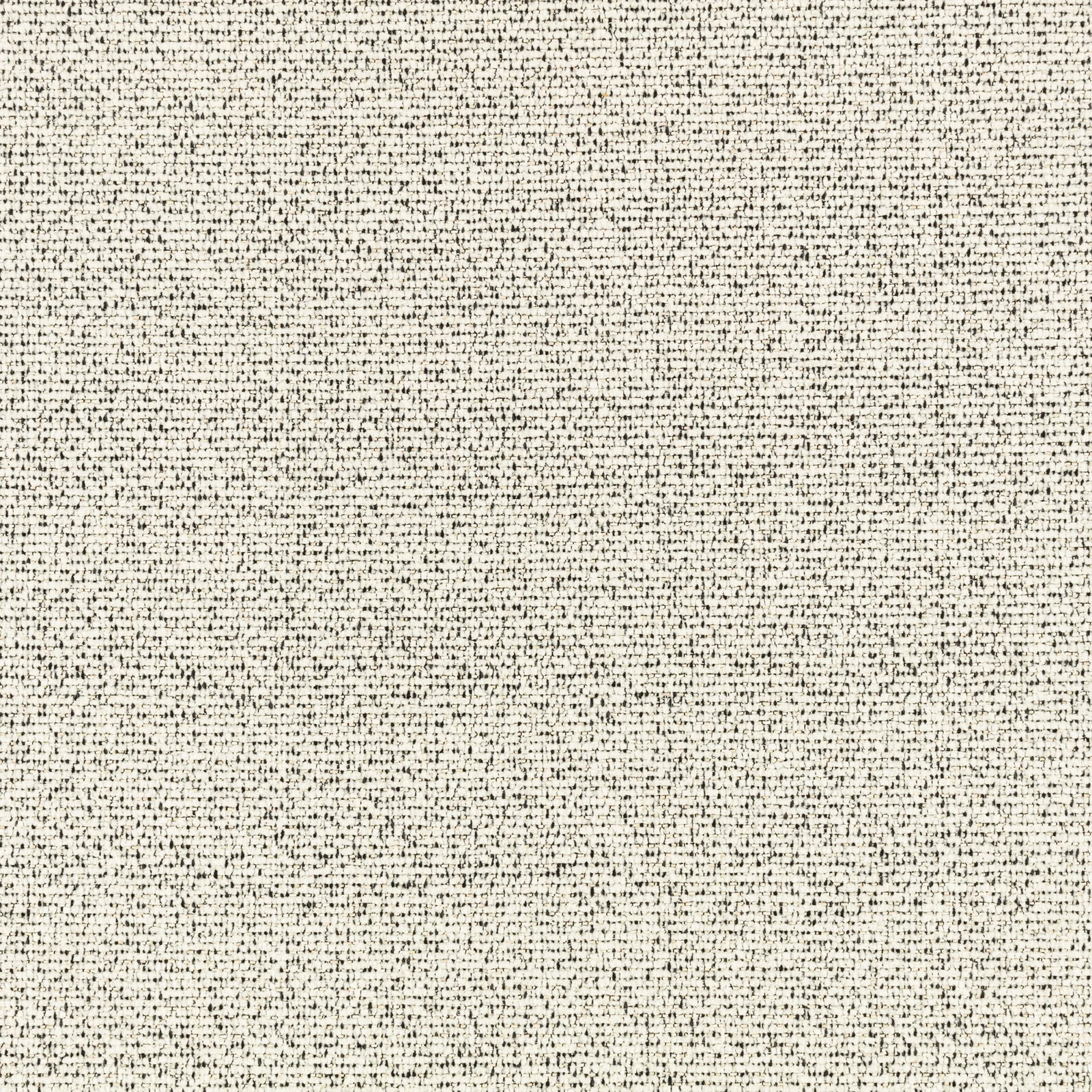 Soft ivory woven textile with dense charcoal flecks and broken graphic texture