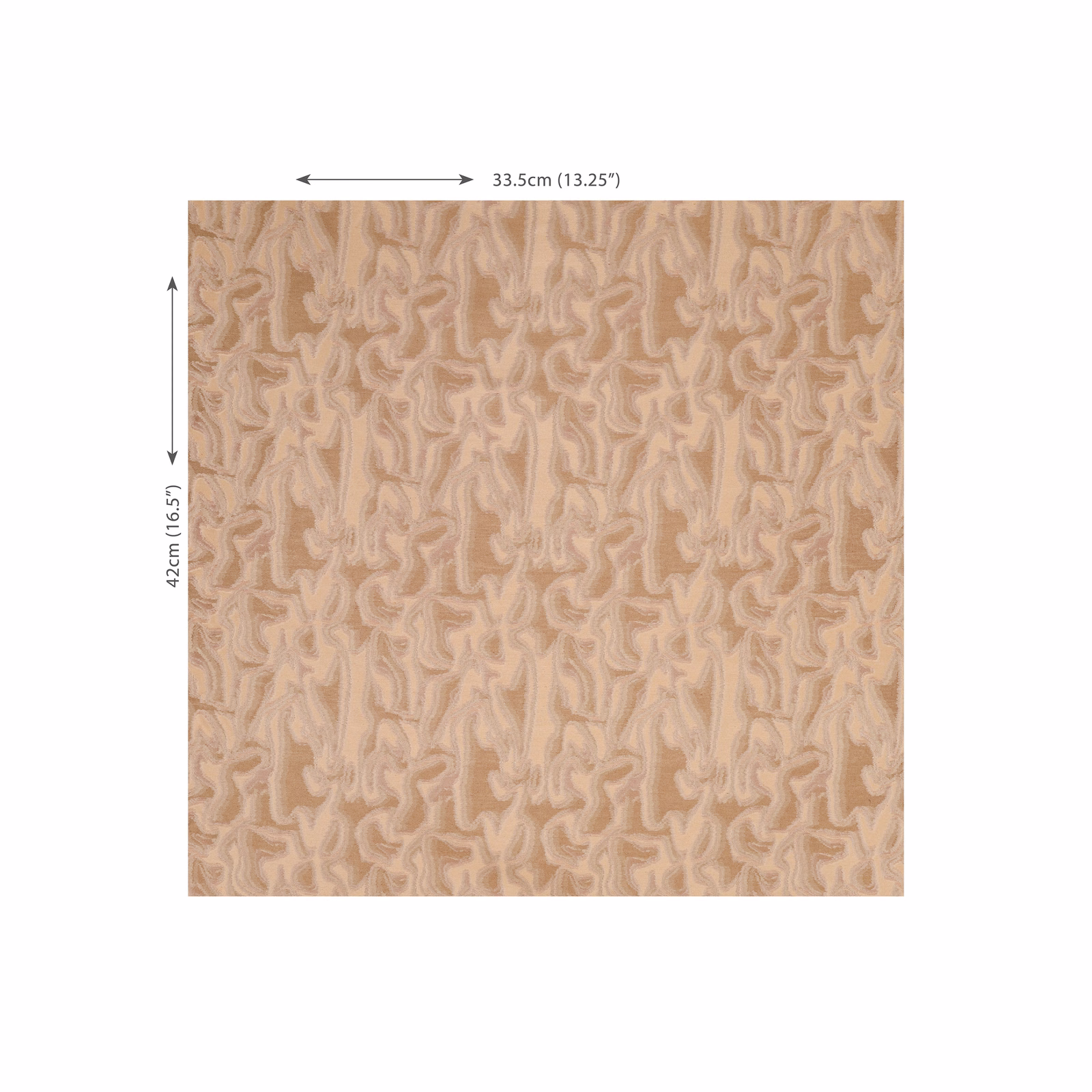 Warm beige swatch with raised, looping ivory organic lines and subtle tonal depth