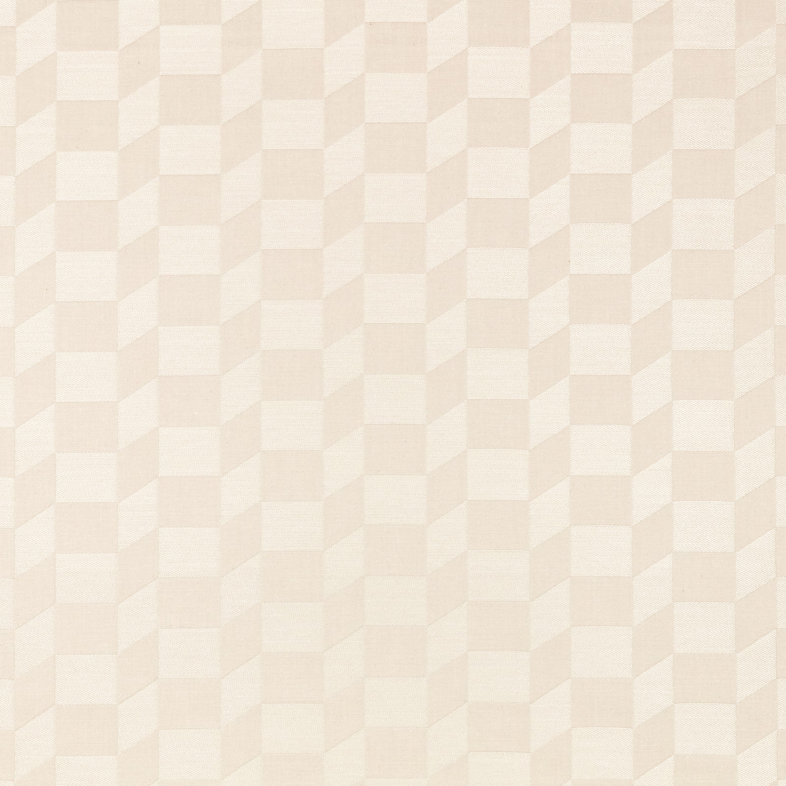 Pale oyster woven swatch with a low-contrast faceted geometric check