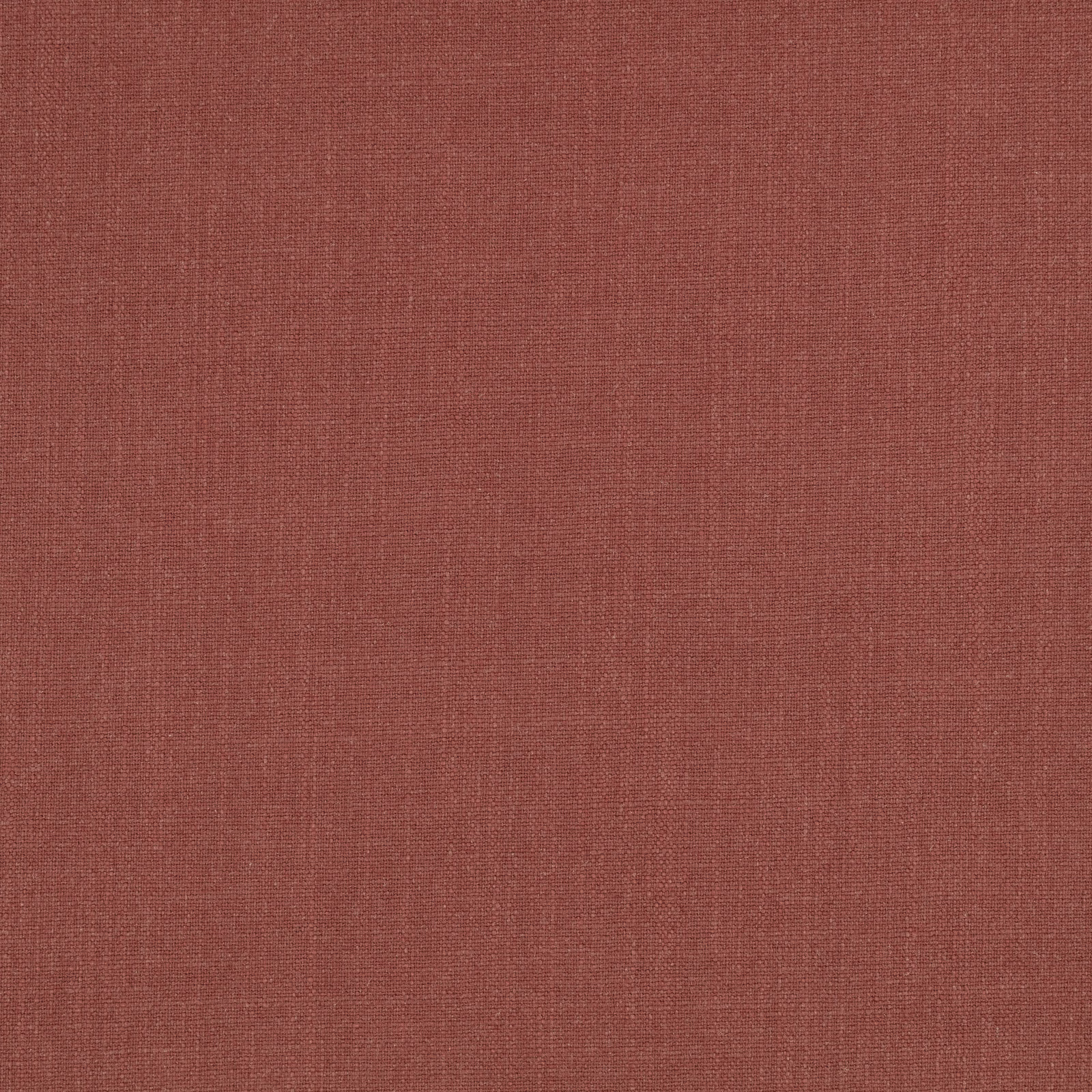 Dusty conker terracotta fabric with a fine, softly gridded plain weave