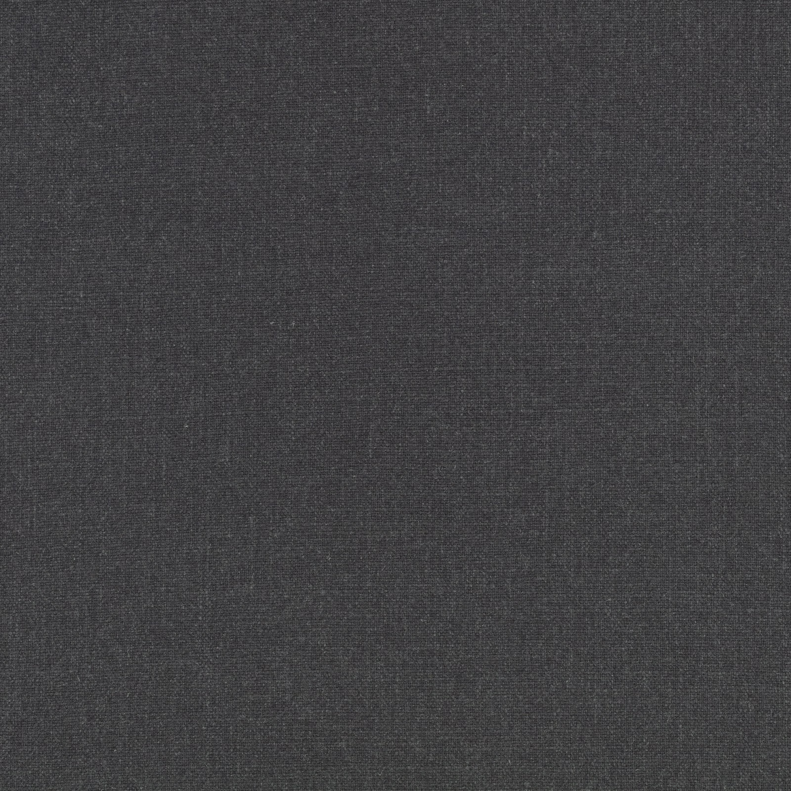 Close-up of jet-black charcoal fabric with a fine irregular woven texture