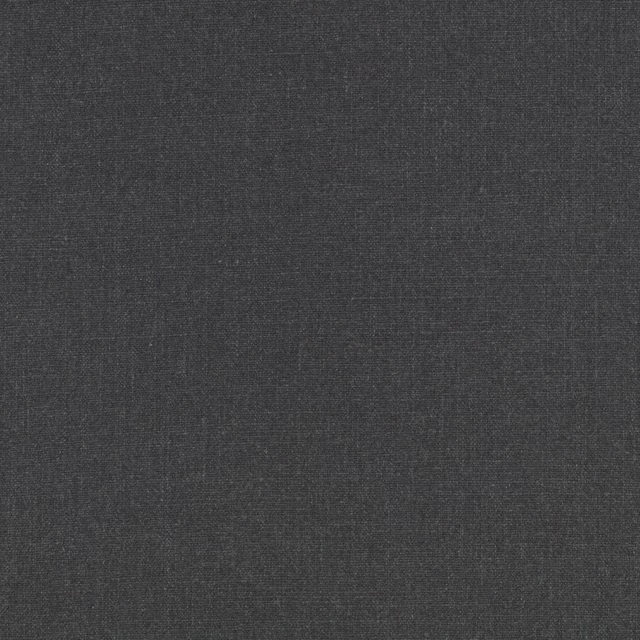Close-up of jet-black charcoal fabric with a fine irregular woven texture