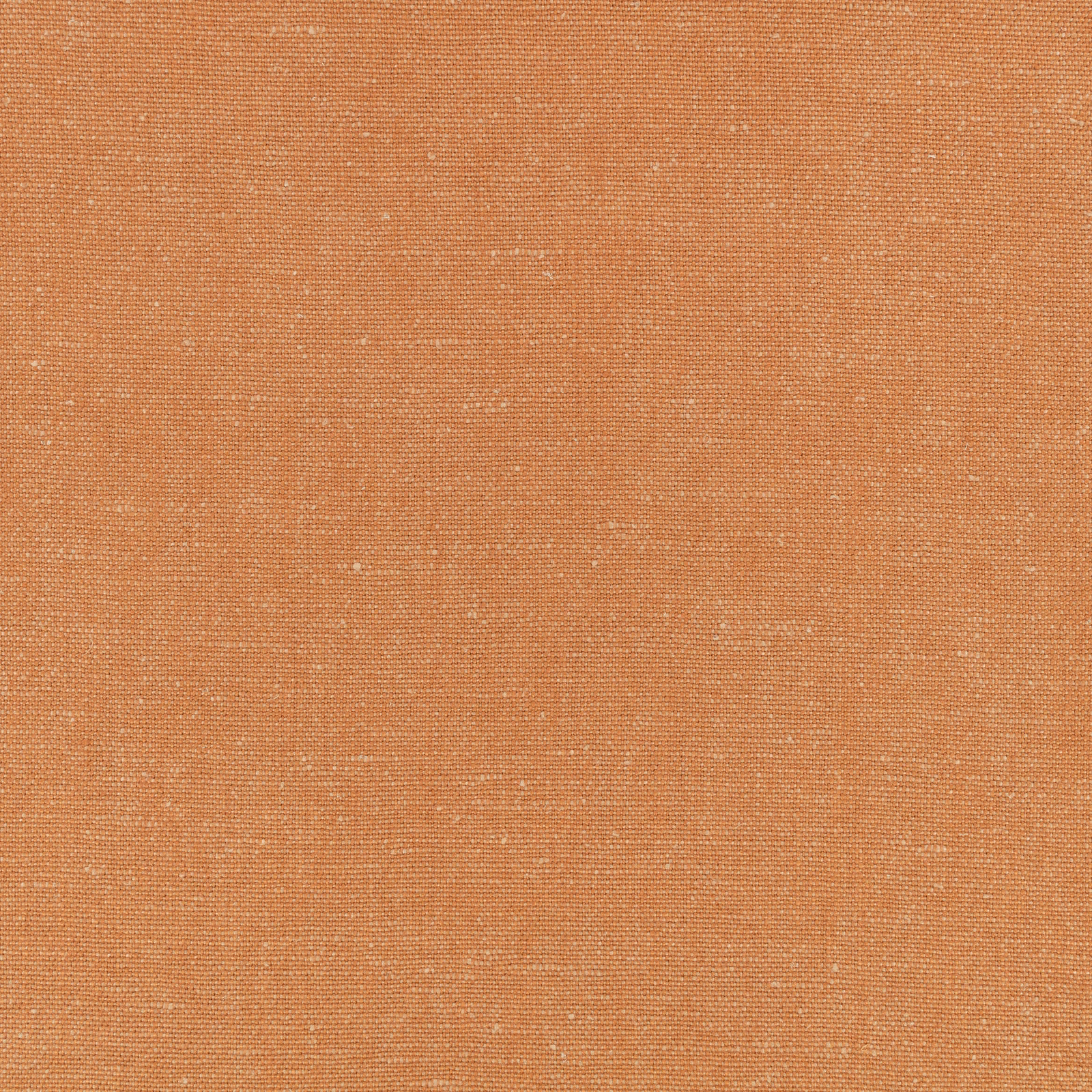 Warm tangerine plain weave with fine texture and scattered pale flecks