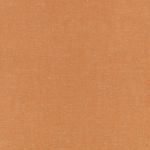 Warm tangerine plain weave with fine texture and scattered pale flecks