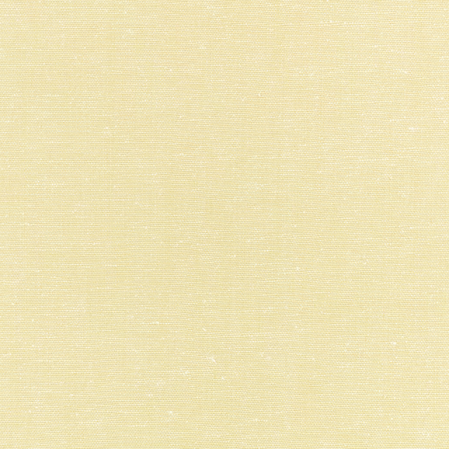 Pale buttery yellow fabric with a fine horizontal weave and tiny light flecks