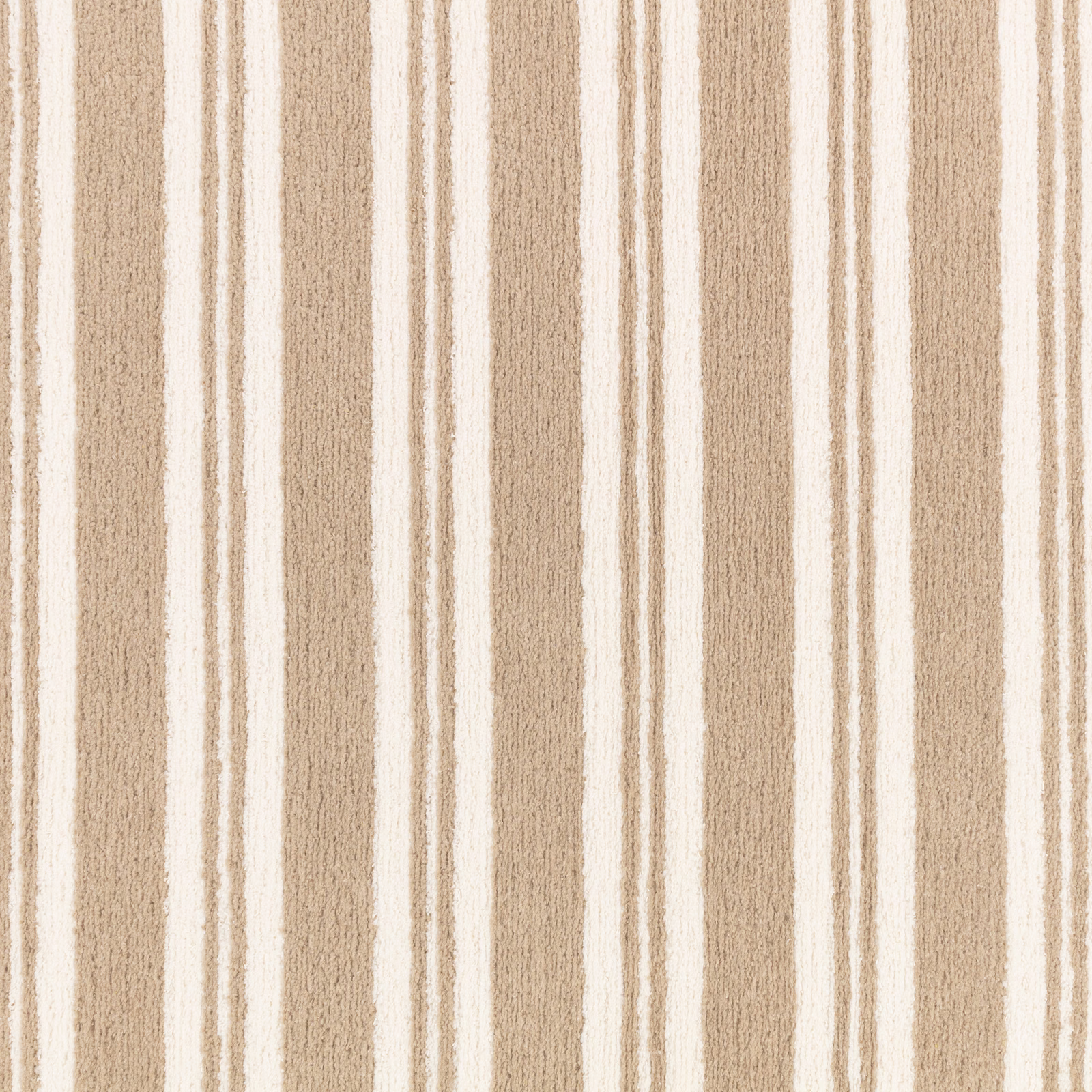 Textured Knight Buff fabric with irregular cream stripes on a warm buff ground
