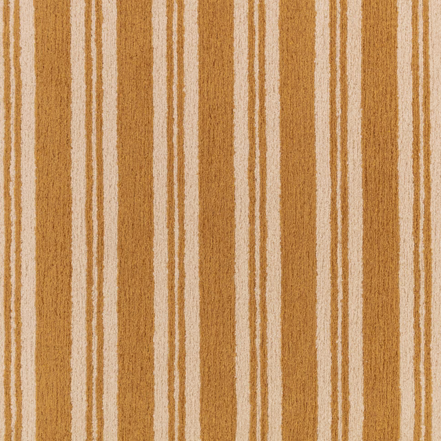 Textured tobacco-brown fabric with irregular vertical cream stripes