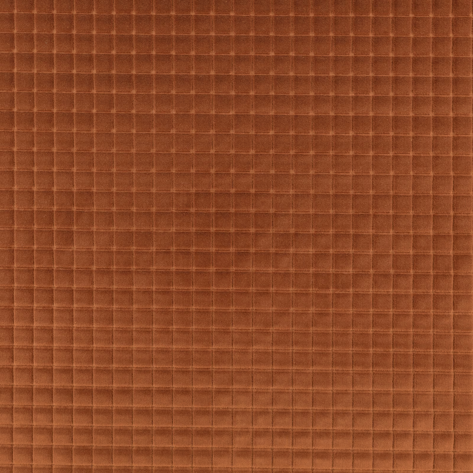 Warm clove-brown fabric with a fine, evenly spaced raised square grid