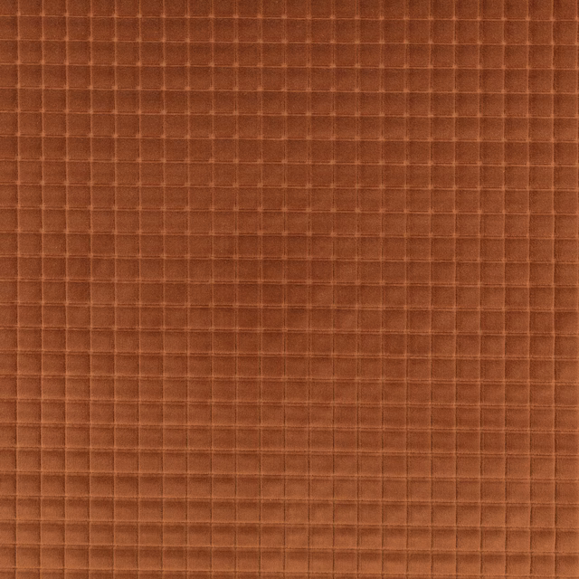 Warm clove-brown fabric with a fine, evenly spaced raised square grid