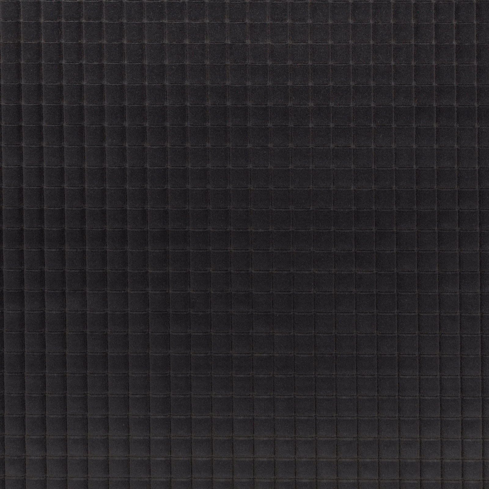 Deep jet-black fabric with a subtle raised square-grid texture and soft tonal shading