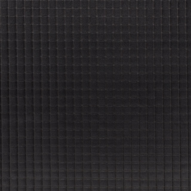 Deep jet-black fabric with a subtle raised square-grid texture and soft tonal shading