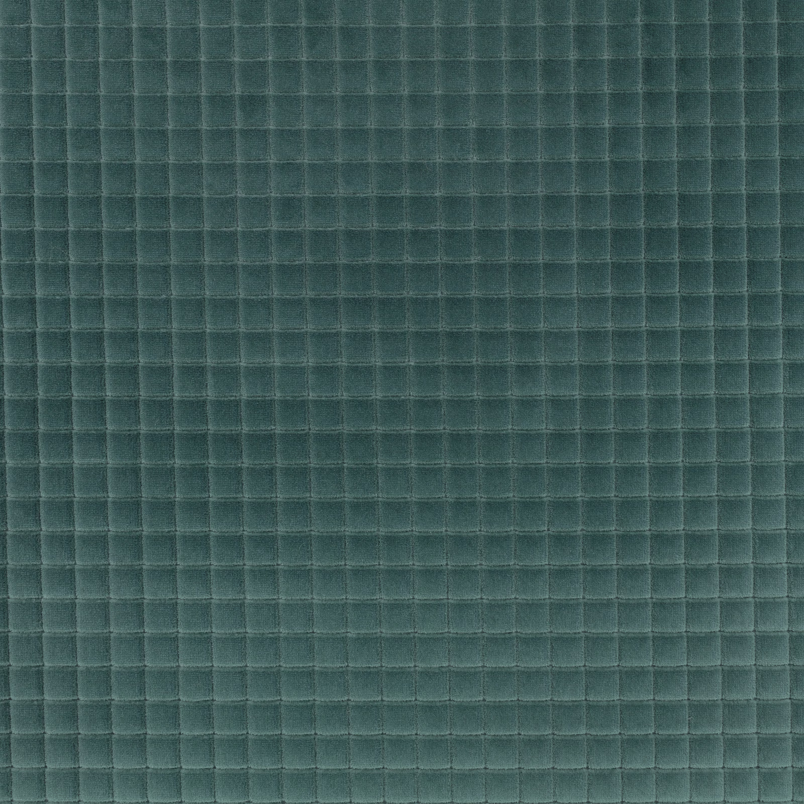 Deep mallard teal fabric with a softly raised, small woven grid