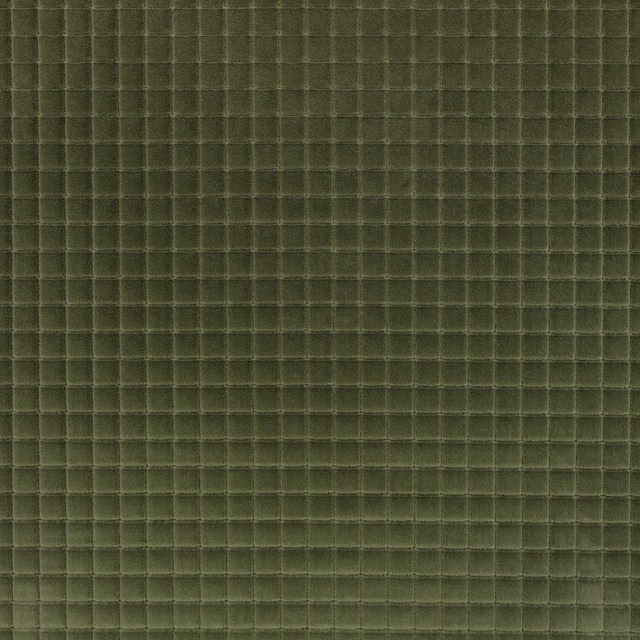 Deep pine green fabric with a finely raised, softly textured square grid weave