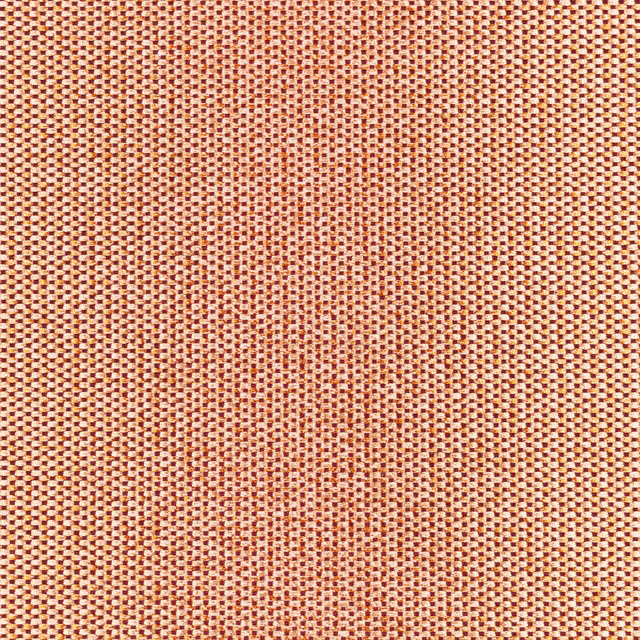 Close-up of cream and copper yarns forming a tiny variegated woven check