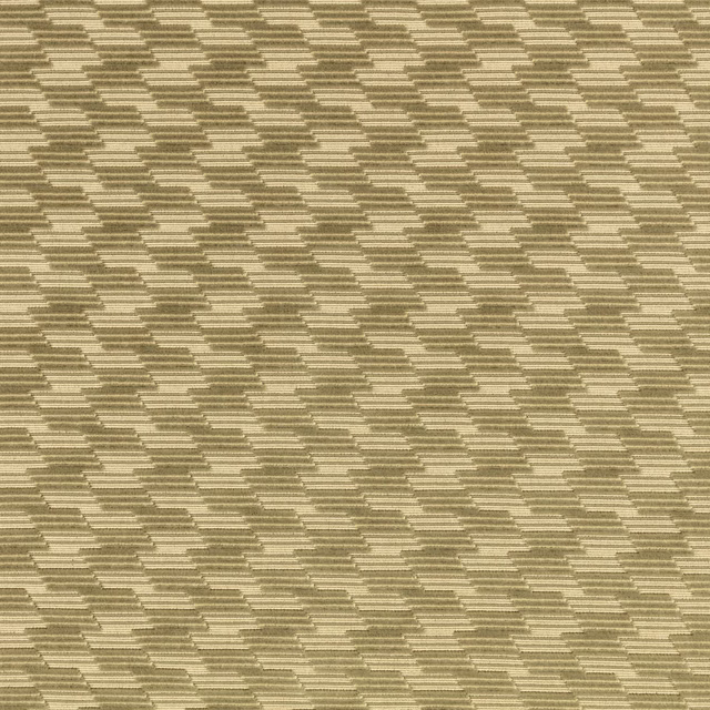 Muted oregano olive woven fabric with broken stepped bands and ribbed texture