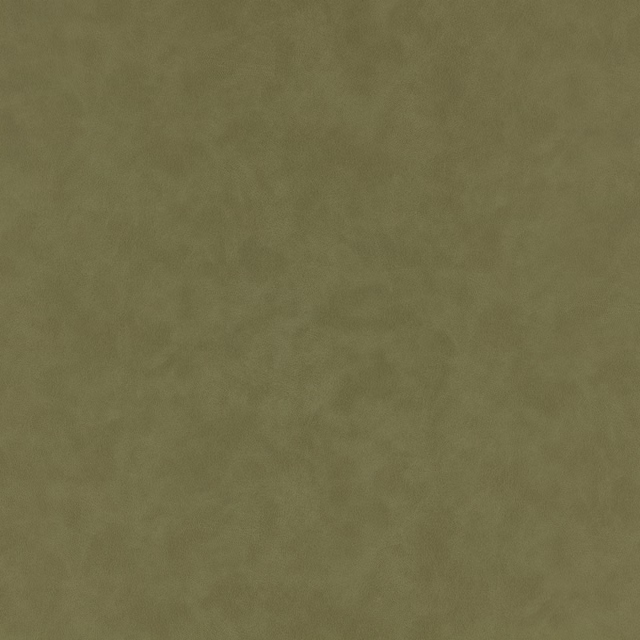 Muted pesto olive-green fabric with softly mottled, leather-like tonal surface
