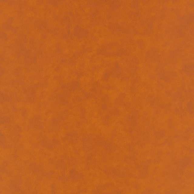Warm tangerine swatch with softly cloudy, leather-like tonal mottling and smooth finish