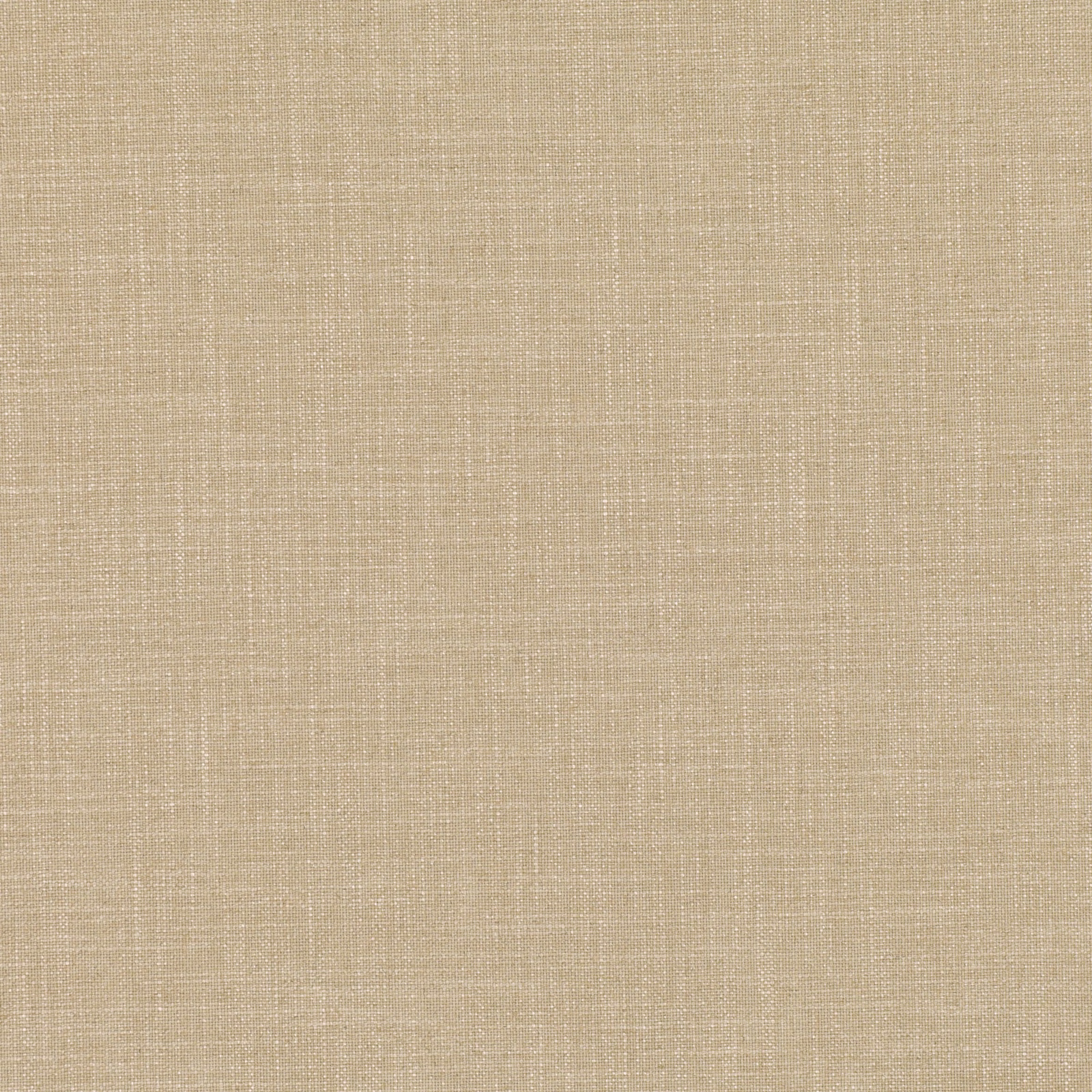 Warm sandstone beige fabric with fine crosshatched weave and subtle tonal flecks