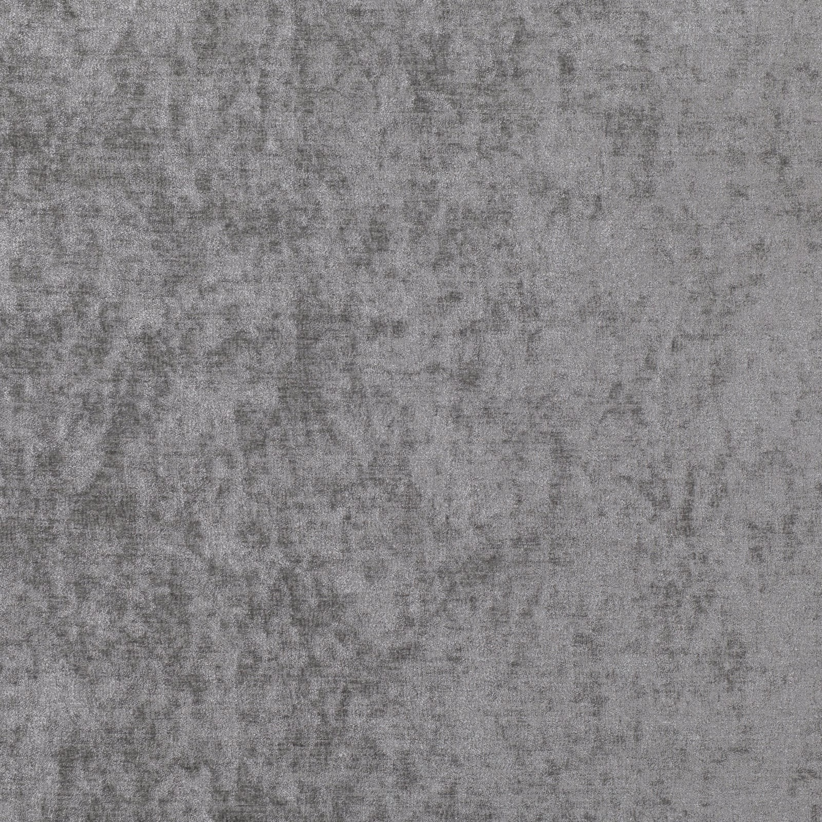 Cool aluminium-grey textile with cloudy charcoal mottling and a softly textured surface