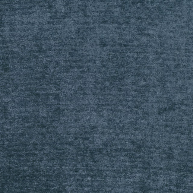 Cool cadet blue-grey fabric with dense tonal mottling and fine woven texture