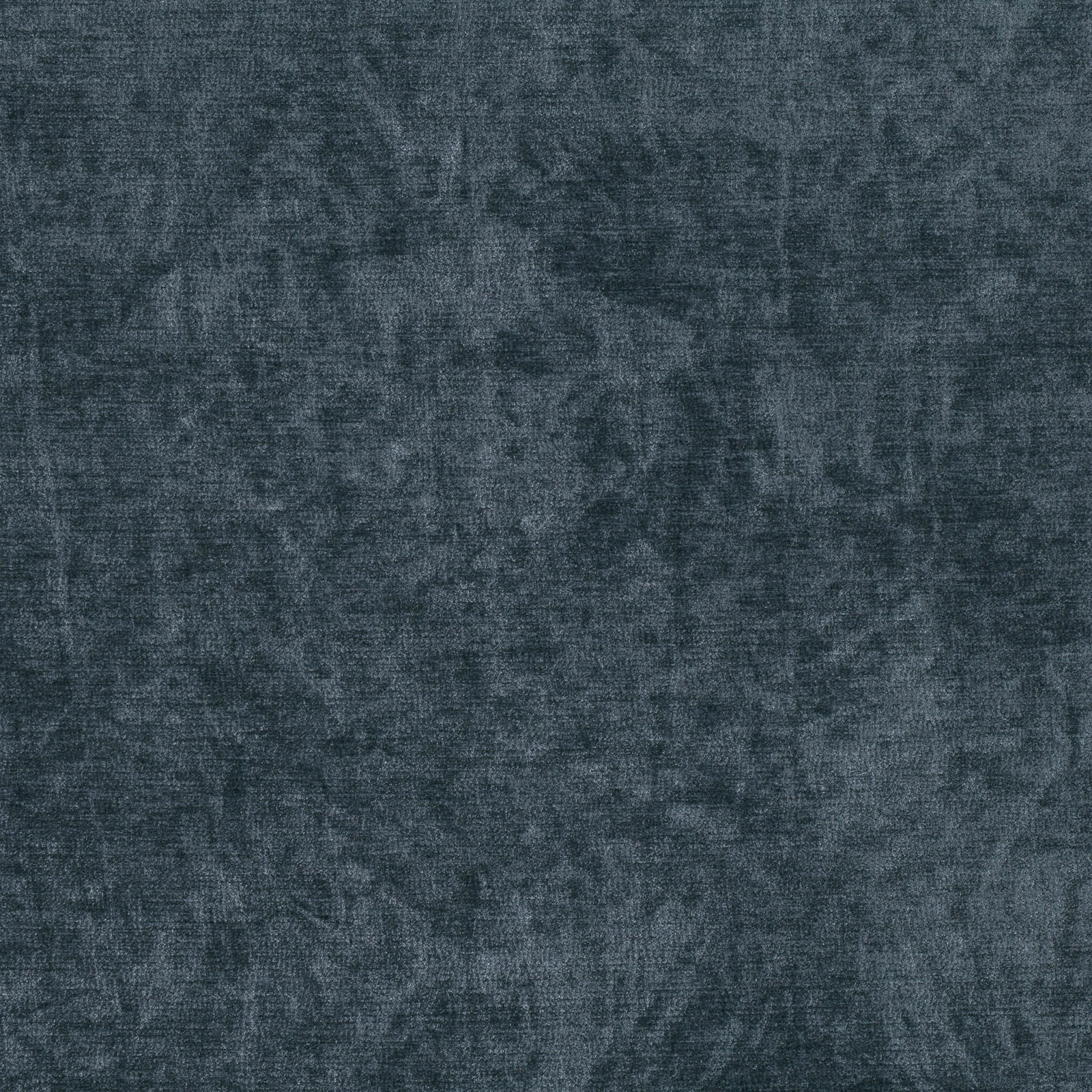 Close-up of dark blue-teal Ion fabric with cloudy mottled texture and fine surface variation.