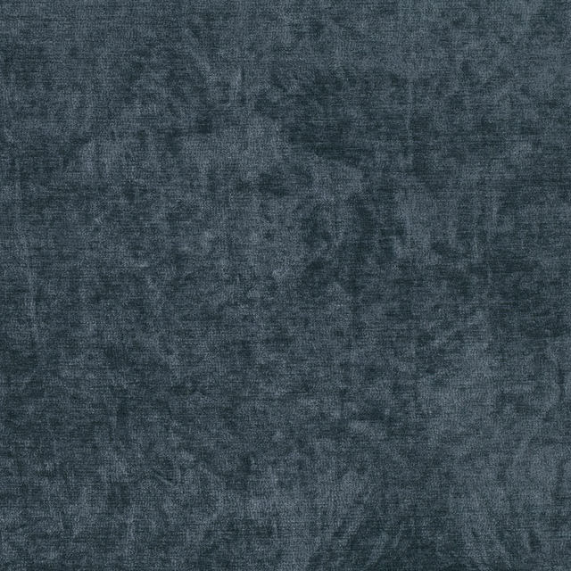 Close-up of dark blue-teal Ion fabric with cloudy mottled texture and fine surface variation.
