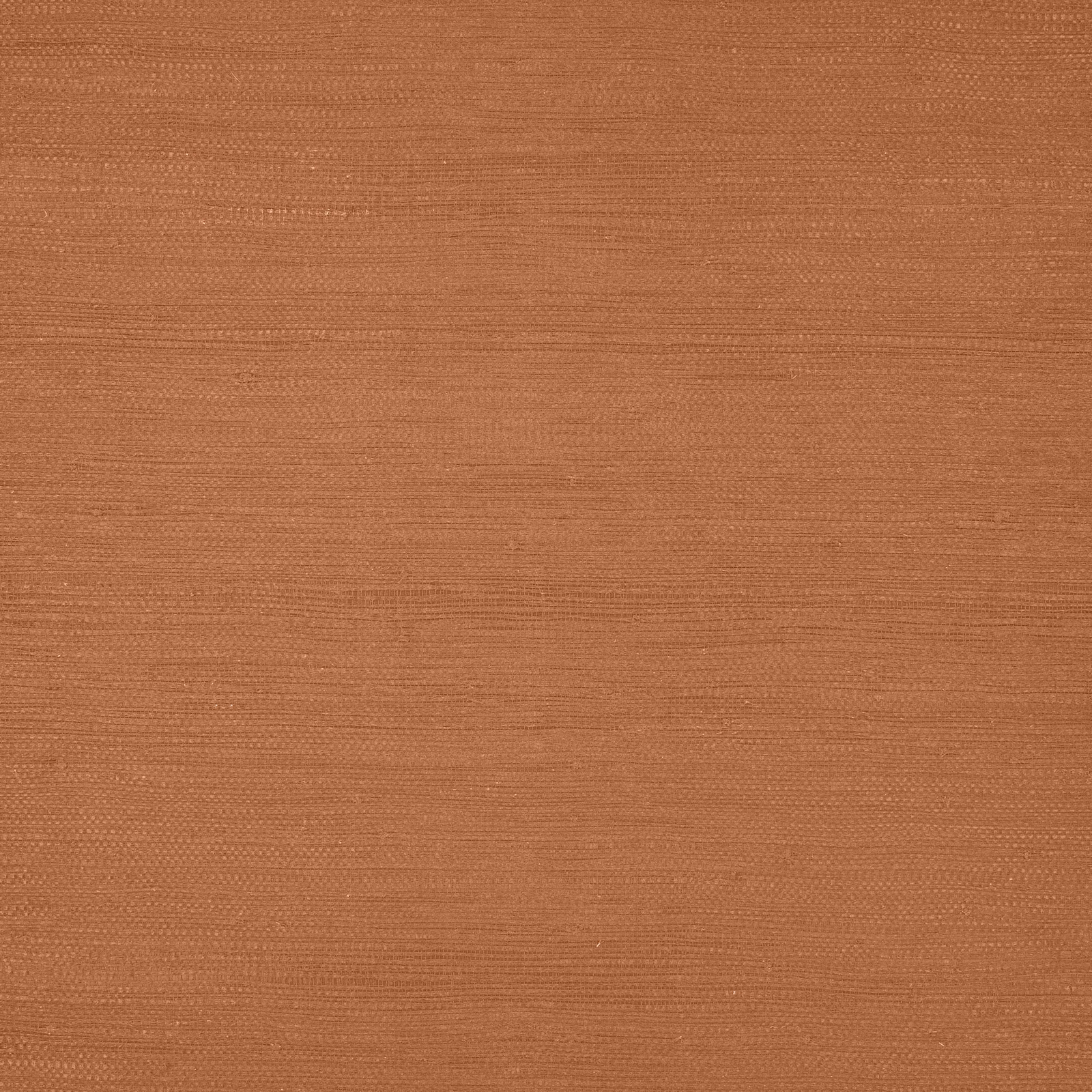 Burnt orange solid wallcovering with fine horizontal striated texture