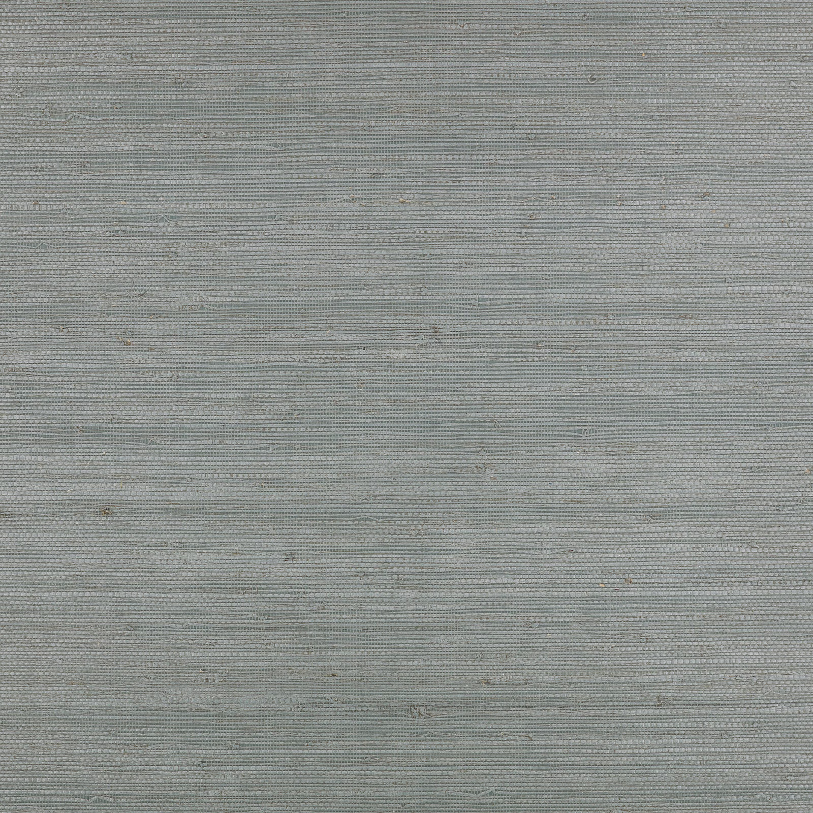 Soft greyed teal wallpaper with fine horizontal ribbing and subtle warm flecks