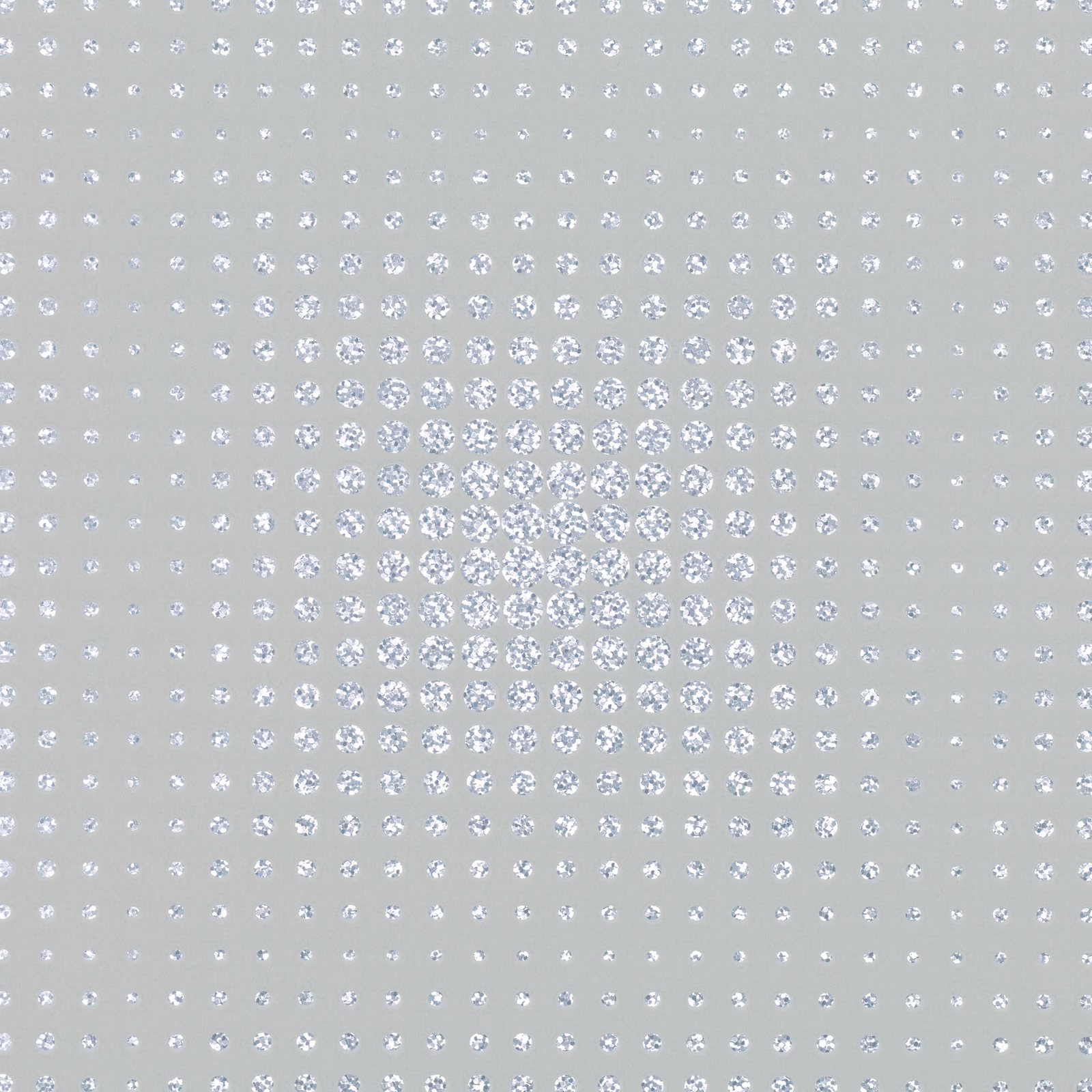 Pale silver-grey wallpaper with reflective dots forming a soft central gradient