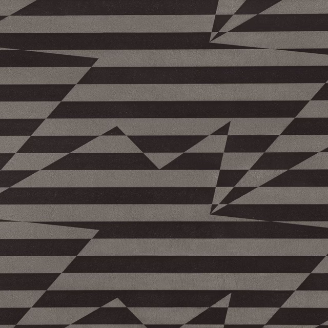 Charcoal-black wallpaper with angular bird silhouettes and muted grey horizontal bands