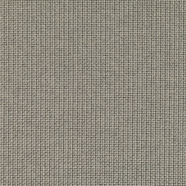 Eggshell beige woven textile with a fine dark linear grid and mottled texture