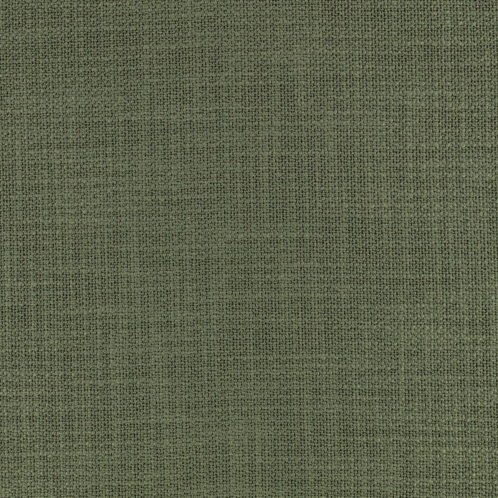 Muted eucalyptus-green fabric with fine irregular grid weave and softly flecked texture