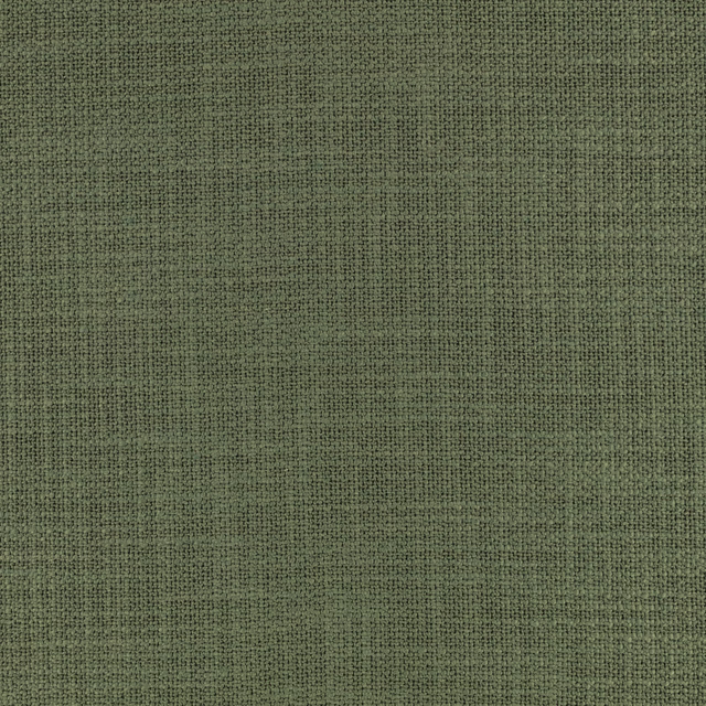 Muted eucalyptus-green fabric with fine irregular grid weave and softly flecked texture