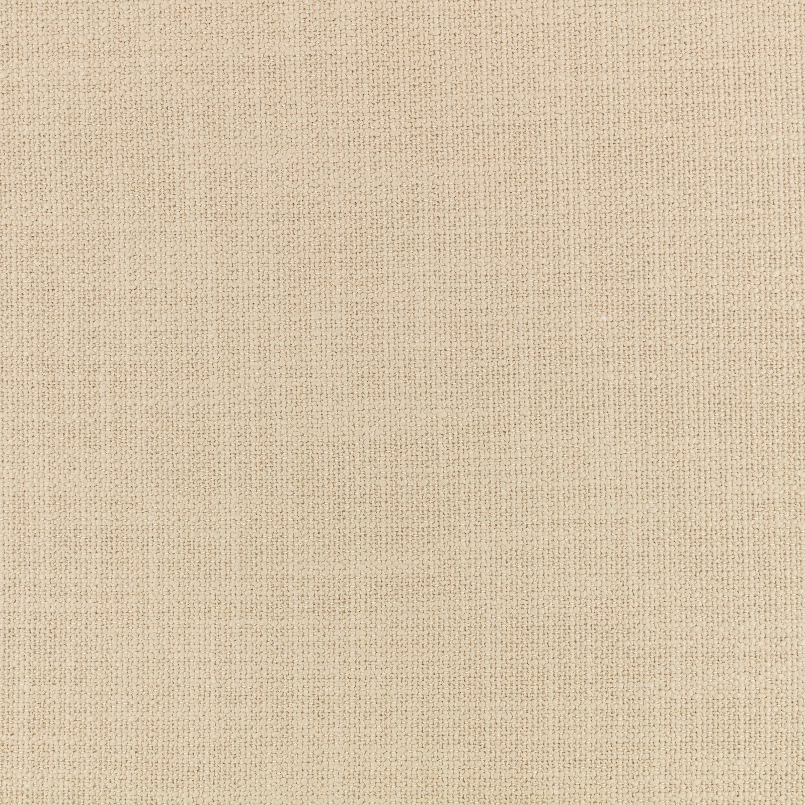 Close view of warm oatmeal beige fabric with fine flecked woven texture
