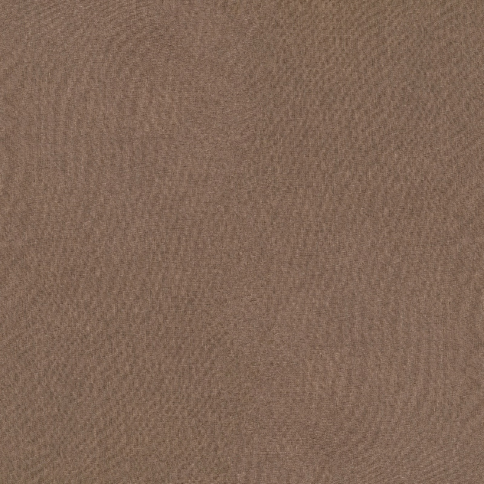 Close-up of muted taupe-brown plain weave with fine vertical slubs