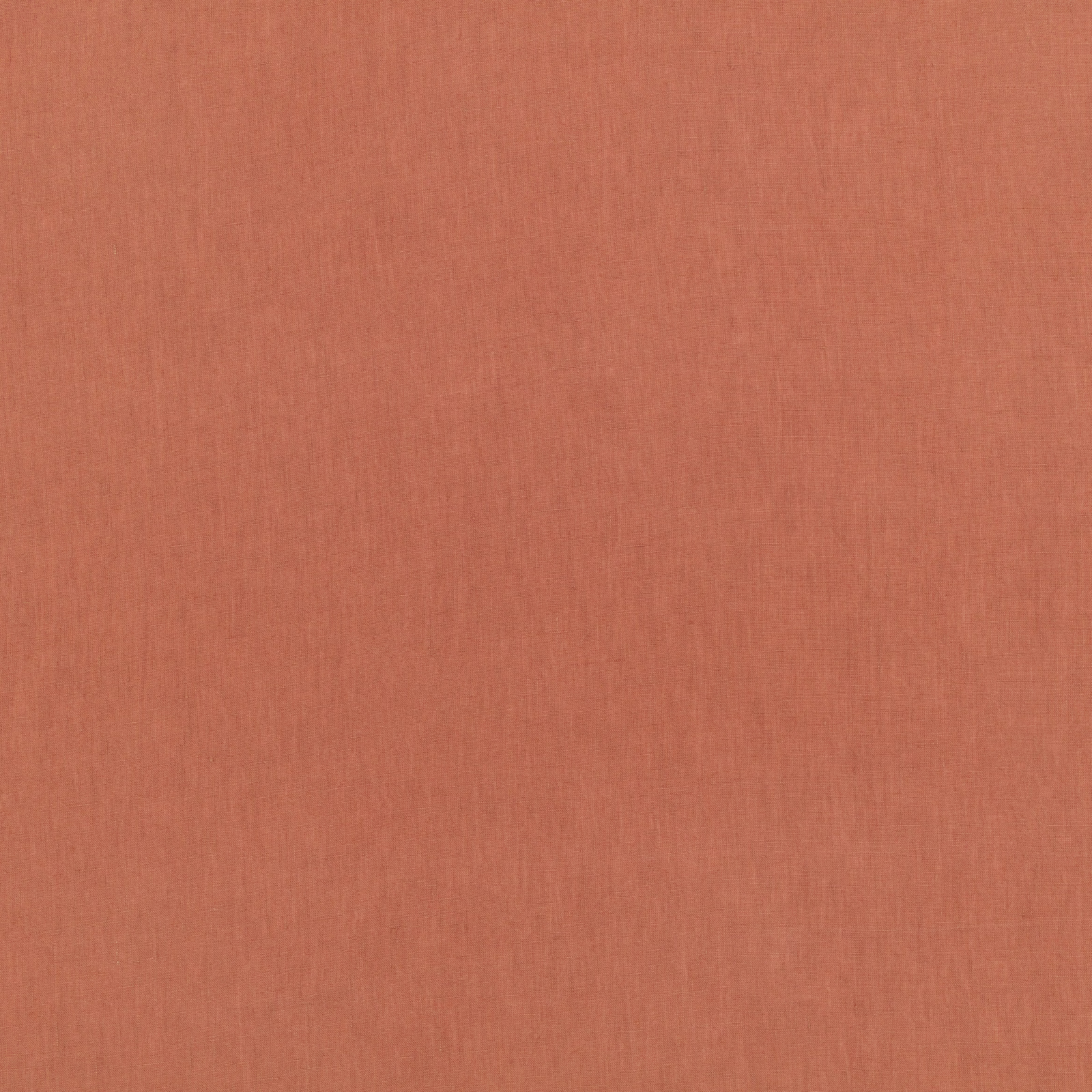 Warm rust terracotta plain weave with fine vertical texture and subtle tonal variation