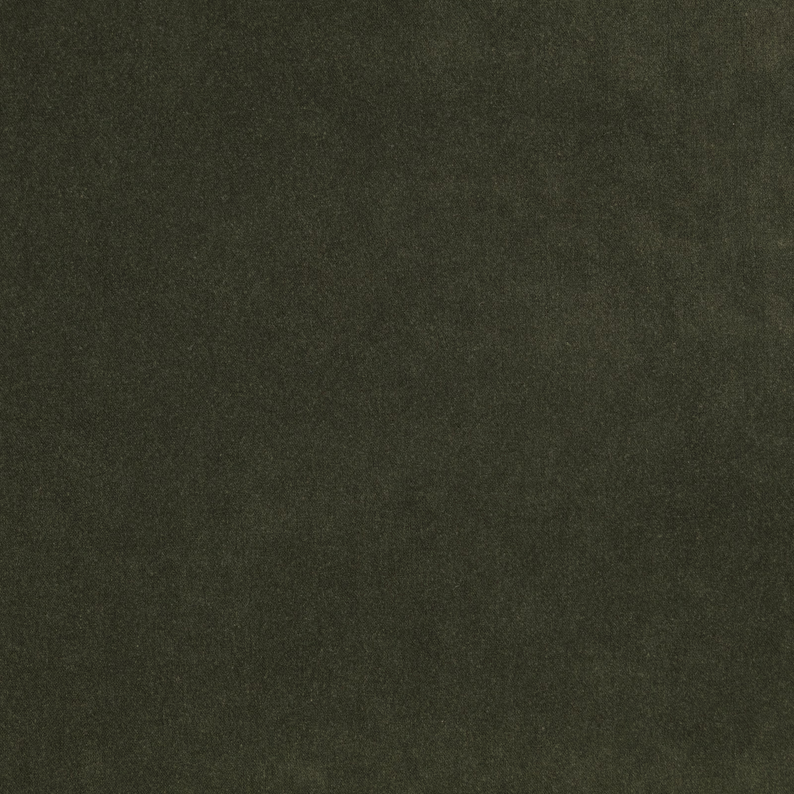 Close-up of deep military olive fabric with a subtle mottled woven surface