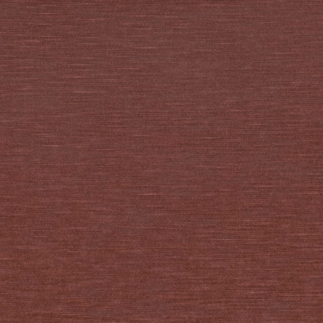 Muted brick-red woven upholstery fabric with fine horizontal slub texture