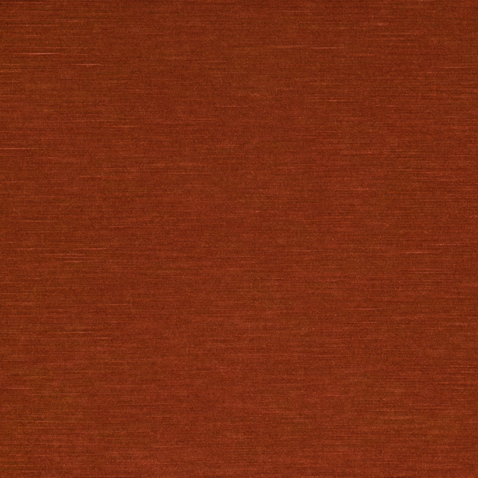 Deep burnt orange woven fabric with fine horizontal striations and subtle tonal texture